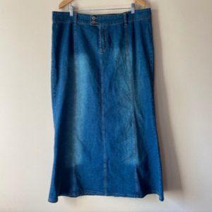 Blue Jean Maxi Skirt